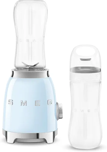 Vista 8 de SMEG Licuadora personal estilo retro de los años 50 con perilla retroiluminada y dos botellas de 20.3 fl oz sin BPA