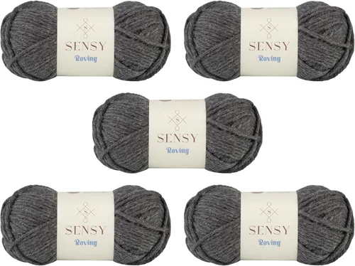 Vista 48 de Sensy Roving - Ovillo de lana multicolor, 3.5 onzas, 132 yardas, calibre 5, voluminoso (otoño)