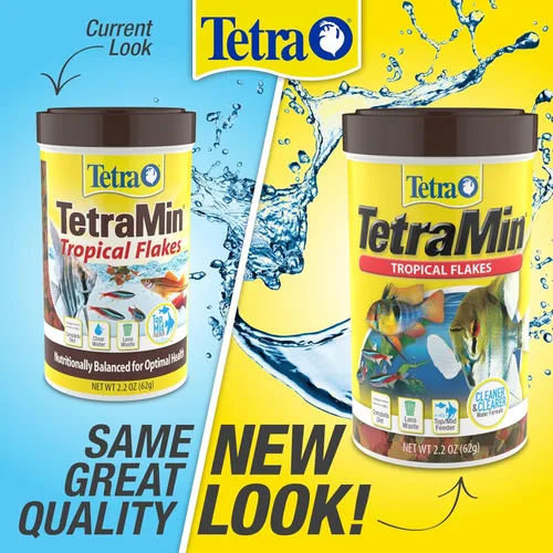 Vista 4 de TetraMin Alimento en escamas tropicales nutricionalmente equilibrado para peces tropicales, 2.2 oz