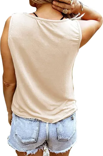 Vista 2 de Western Country Music Tank Top Mujer Vintage Cowboy Rodeo Tank Cattle Skull Graphic Camisa sin mangas Vaquera Tops