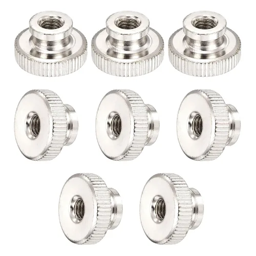 Vista 5 de uxcell - Tuercas moleteadas de pulgar, 10 piezas, M3x0.5mm, pernos redondos de hierro, tono plateado, para piezas de impresora 3D