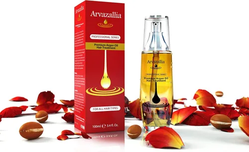 Vista 3 de Arvazallia Paquete de mascarilla hidratante de aceite de argán y productos de tratamiento capilar de aceite de argán de primera calidad, hidratación