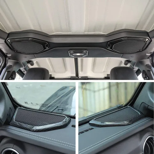 Vista 6 de Voodonala Para Wrangler JL JT Altavoz Recorte de audio en la parte superior y una moldura de pilar compatible con Jeep Wrangler 2018-2023 JL JLU