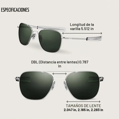 Vista 6 de Randolph Eyewear Aviator Sunglasses for Men & Women – Non-Polarized & Polarized Lenses Bright Chrome UV Protection Sunglasses