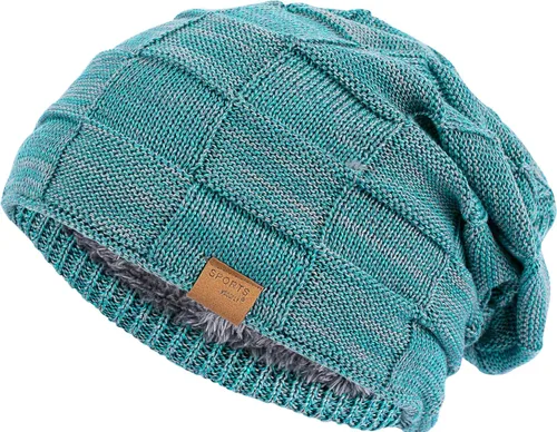 Vista 11 de Vgogfly Slouchy Beanie for Men Winter Hats for Guys Cool Beanies Mens Lined Knit Warm Thick Skully Stocking Binie Hat Negro
