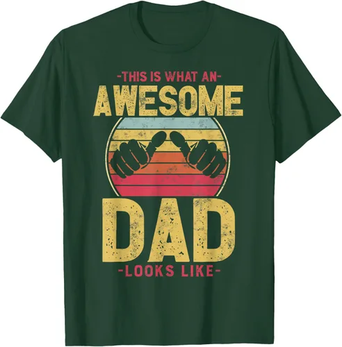 Vista 19 de This is what a awesome dad looks like T-Shirt, Negro