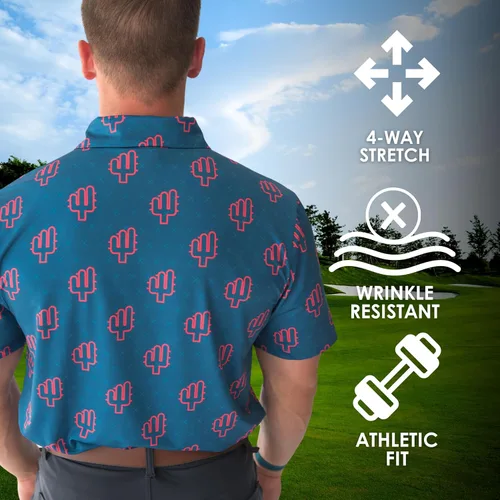 Vista 5 de YATTA GOLF - Camiseta polo de golf de alto rendimiento para hombre