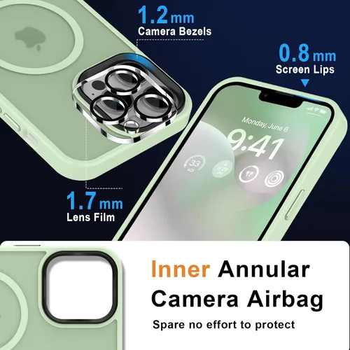 Vista 373 de MOCCA - Funda magnética resistente para iPhone XR de 6.1 pulgadas, compatible con MagSafe, funda con protección contra caídas de grado militar