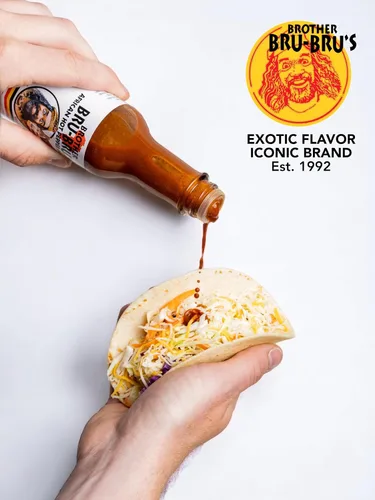 Vista 6 de Brother Bru-Bru's Salsa picante africana, sin sal, sin azúcar, vegana, habanero y especias africanas, 5 onzas (paquete de 1)