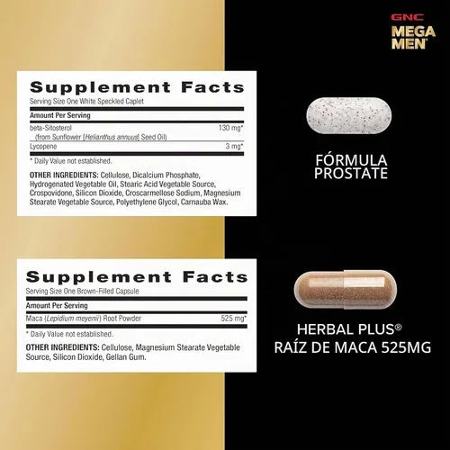Vista 9 de GNC Mega Men Performance and Vitality Vitapak Program, nutrición completa conveniente, 5 productos en 1 paquete, circulación, flujo sanguíneo, salud
