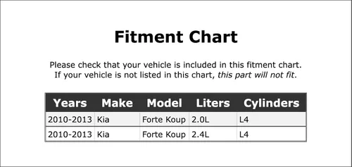Vista 2 de Filtro de aire compatible con Kia Forte Koup 2010 2011 2012 2013 PC-1083789 2013 2012 2011 2010