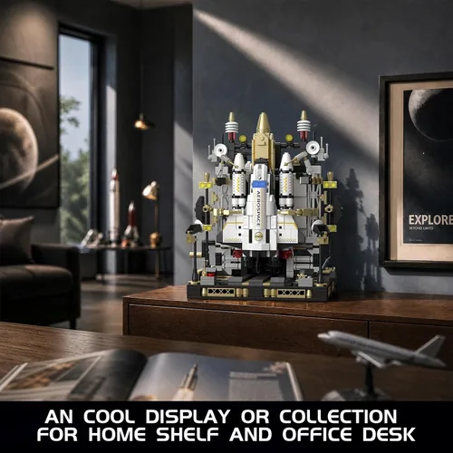 Vista 6 de Space Shuttle Launch Model Building Block Set for Boys Age 8-12