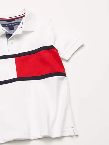 Vista 2 de Tommy Hilfiger Boys' Short Sleeve Fashion Polo Shirt, Button Closure, Soft & Comfortable