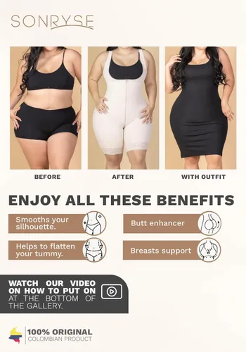 Vista 5 de Sonryse 055ZF Fajas Colombianas Reductoras y Moldeadoras Postparto Postpartum Girdle