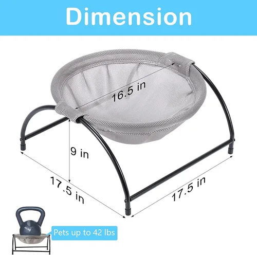 Vista 3 de NANANARDOSO Cama para gatos, hamaca para gatos – Cama de dormir desmontable elevada para perro, cuna hamaca transpirable, fácil de montar