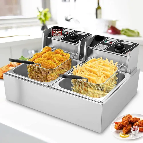 Vista 6 de FROTH & FLAVOR Freidora 12 ltrs para papas fritas 6+6 Ltrs