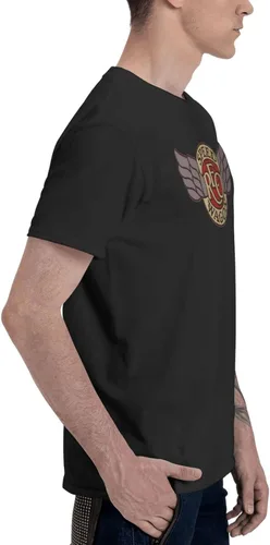 Vista 5 de Camiseta de manga corta con cuello redondo para hombre, transpirable, de algodón, para caminar