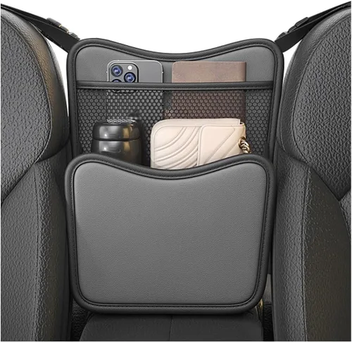 Vista 7 de DXNQ Organizador de Coche Almacenamiento Entre Asientos, Bolsa de Mano de Gran Capacidad de Cuero para Automóvil, Soporte Colgante para Contenido