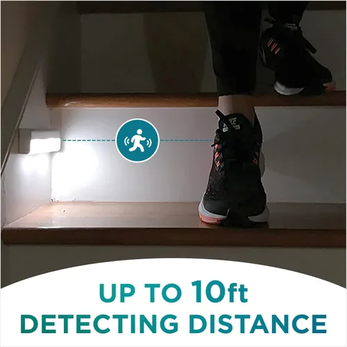 Vista 4 de Brilliant Evolution Luces de escalera LED inalámbricas 6 unidades - Luz LED con sensor de movimiento - Luces de armario operadas por batería - Luz