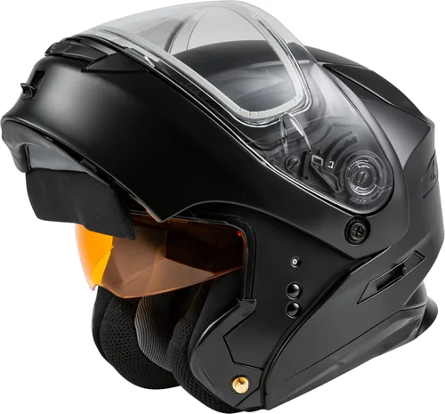 Vista 3 de GMAX MD-01S - Casco modular para nieve, color negro mate, MD