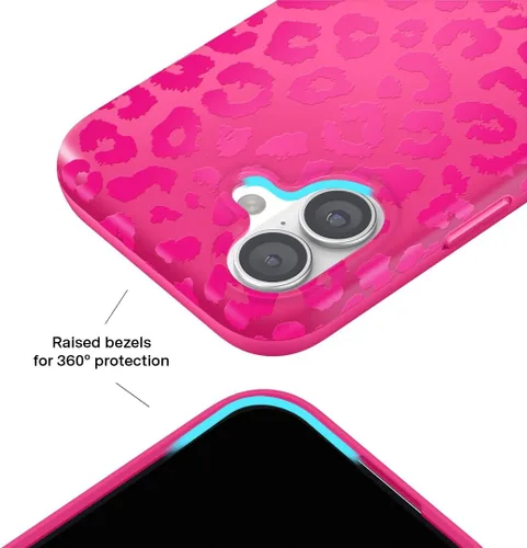 Vista 817 de VELVET CAVIAR Funda para iPhone 15, compatible con MagSafe, probada contra caídas de 10 pies, fundas protectoras de diseño, leopardo color rosa