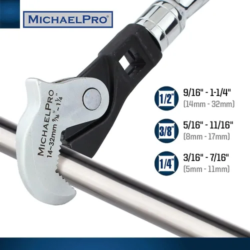 Vista 3 de MichaelPro Juego de llaves para pata de gallo de ajuste de tamaño automático con resorte de 3 piezas 0.197 – 1.260 in, 3/16 pulgadas – 1-1/4