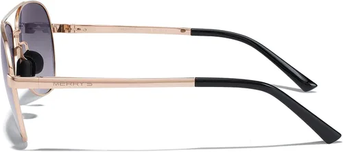 Vista 3 de MERRY'S Gafas de sol de aviador para hombres y mujeres, lentes polarizadas para conducción, lentes espejados, protección UV 400, 2.283in