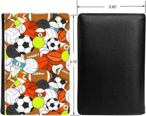 Vista 2 de PU Leather Passport Holder Travel Wallet RFID Blocking Card Case Cover With Unique