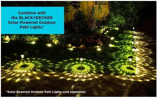 Vista 6 de BLACK+DECKER Luz de disco solar para exteriores - Paquete de 8 (BDSLDK8P)