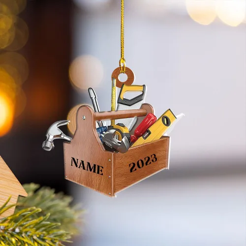 Vista 13 de Podagree - Adorno personalizado para electricista, bolsa de herramientas para electricista, adorno de Navidad, regalo de electricista, adorno de Elt1