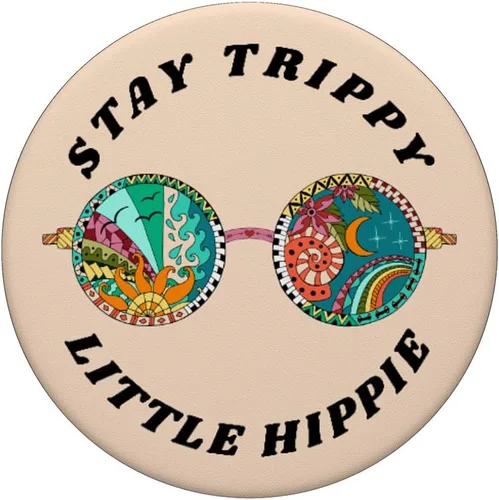 Vista 3 de Stay Trippy Little Hippie Funny Peace Love Hippy - Soporte para teléfonos y tabletas, Negro