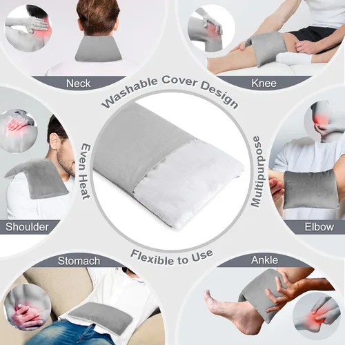 Vista 5 de SuzziPad Almohadilla térmica para microondas para reducir las molestias, funda lavable, 7 x 12 pulgadas, almohadillas térmicas multiusos aptas