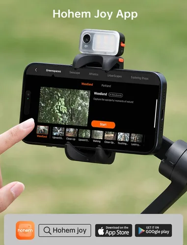 Vista 9 de hohem iSteady V3 - Estabilizador de cardán para iPhone, rastreador magnético de inteligencia artificial, control remoto separado, barra de extensión