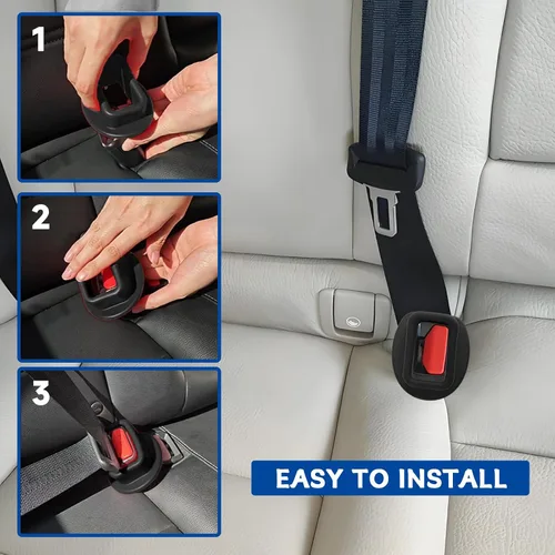 Vista 4 de 2 soportes de hebilla de cinturón de seguridad, refuerzo de hebilla de cinturón de seguridad trasero de automóvil de silicona para fácil acceso