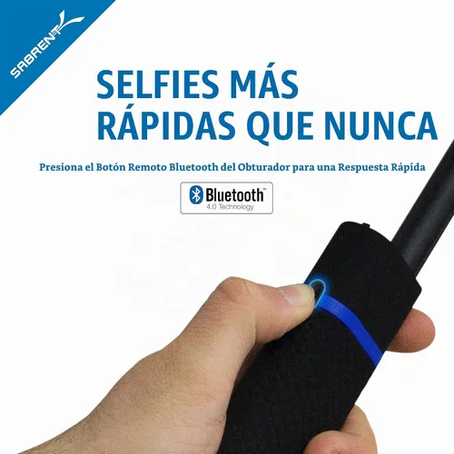 Vista 7 de SABRENT Bluetooth Selfie Stick con cargador de batería incorporado de 5200mAh (GR-SSTK)