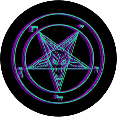 Vista 3 de Synthwave Baphomet Retrowave Vaporwave - PopSockets de Satán vintage de los años 80