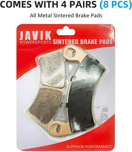 Vista 6 de JAVIK 2203747 Pastillas de freno sinterizadas con cuñas antiruido negras para Polaris RZR 900 1000 4 XP RS1 Ranger 570 700 800 900 1000 EV Crew