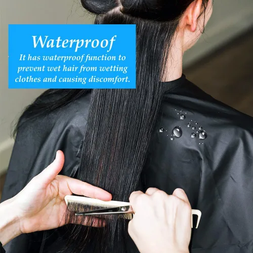 Vista 4 de Capas de peluquería con cierre a presión impermeable peluquería peinado corte de pelo colorante capa de nylon para peluquería peluquería