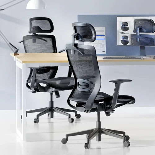 Vista 2 de FLEXISPOT OC3 Air - Silla de oficina ergonómica con respaldo de malla, silla giratoria para computadora, sillas de escritorio de oficina ejecutiva