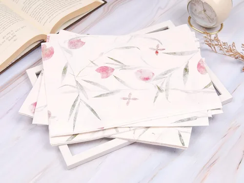 Vista 3 de Hojas de papel de morera gruesas A4 hechas a mano, pintura, escritura, papel decorativo, papel para hacer tarjetas, manualidades, 20 piezas