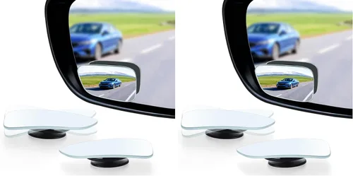Vista 16 de LivTee Espejo de punto ciego para vehículo, con forma de ventilador asimétrico, vidrio HD sin marco, espejo retrovisor convexo con gran ángulo En