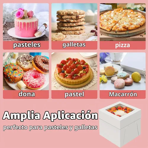 Vista 6 de WINKIO Cajas para pasteles de 8 pulgadas, soporte para tartas, contenedor de transporte de almacenamiento