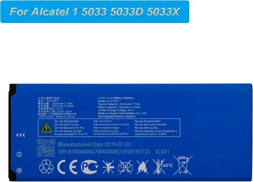 Vista 2 de Batería de repuesto TLi019D7 compatible con Alcatel 1 5033E 5033 5033D 5033X 5033Y 5033A 5033J con herramientas