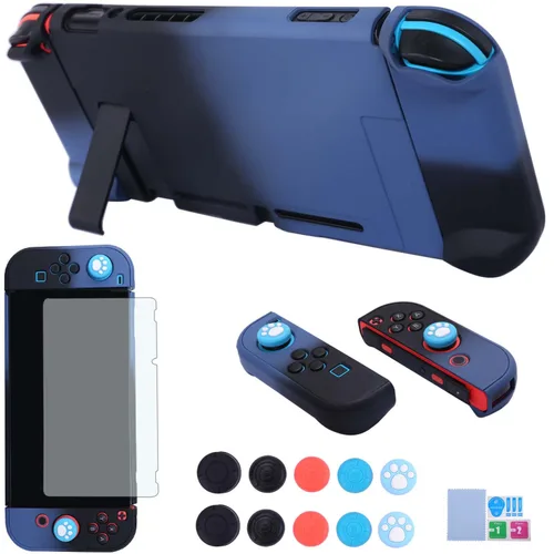 Vista 26 de COMCOOL Dockable Case for Nintendo Switch 3 in 1 Protective Cover Case for Nintendo Switch and Joy-Con Controller with Screen Protector and Thumb