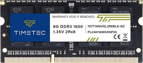 Vista 9 de Timetec 4GB DDR3L / DDR3 1600MHz PC3L-12800 / PC3-12800 Sin ECC Sin Búfer 1.35V / 1.5V CL11 2Rx8 Rango Dual 204 Pines SODIMM Portátil Notebook PC