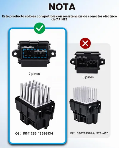 Vista 4 de Resistencia de motor soplador compatible con selectos Chevy Silverado Suburban Tahoe Camaro Equinox/GMC Sierra