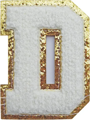 Vista 118 de 3Pcs Letter Patches Varsity Glitters Chenille,SPRT Iron on Blue Letter Patch,Alphabet Cloth Patch for Team Costume Decoration 3.1in Height S