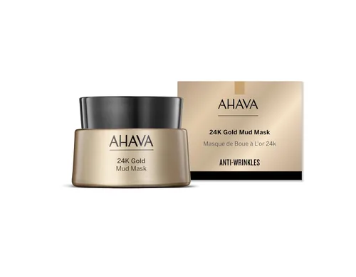 Vista 2 de AHAVA Máscara de barro mineral de oro de 24 quilates, 1.7 onzas líquidas