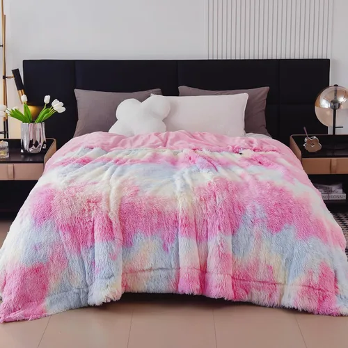 Vista 62 de GONAAP Manta de Tiro Difusa de Piel Sintética Negra Súper Suave Acogedora Felpa Difusa Peluda para Sofá Sillón Cama (Negro, Tiro(50"x60"))