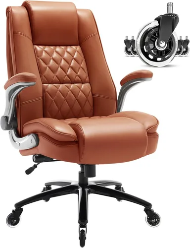 Vista 12 de Silla de oficina con respaldo alto, silla de escritorio ergonómica para Beige
